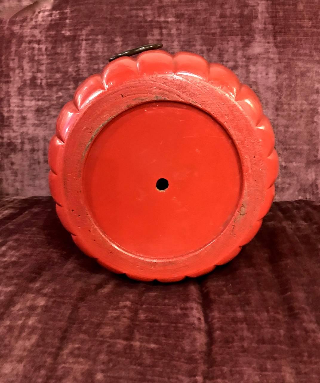 20th Century Lacquer Hibachi, Chrysanthemum Form For Sale