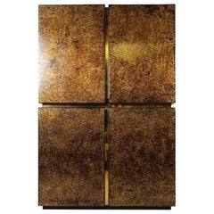 Lacquer hollywood regency bar cabinet, 1970s