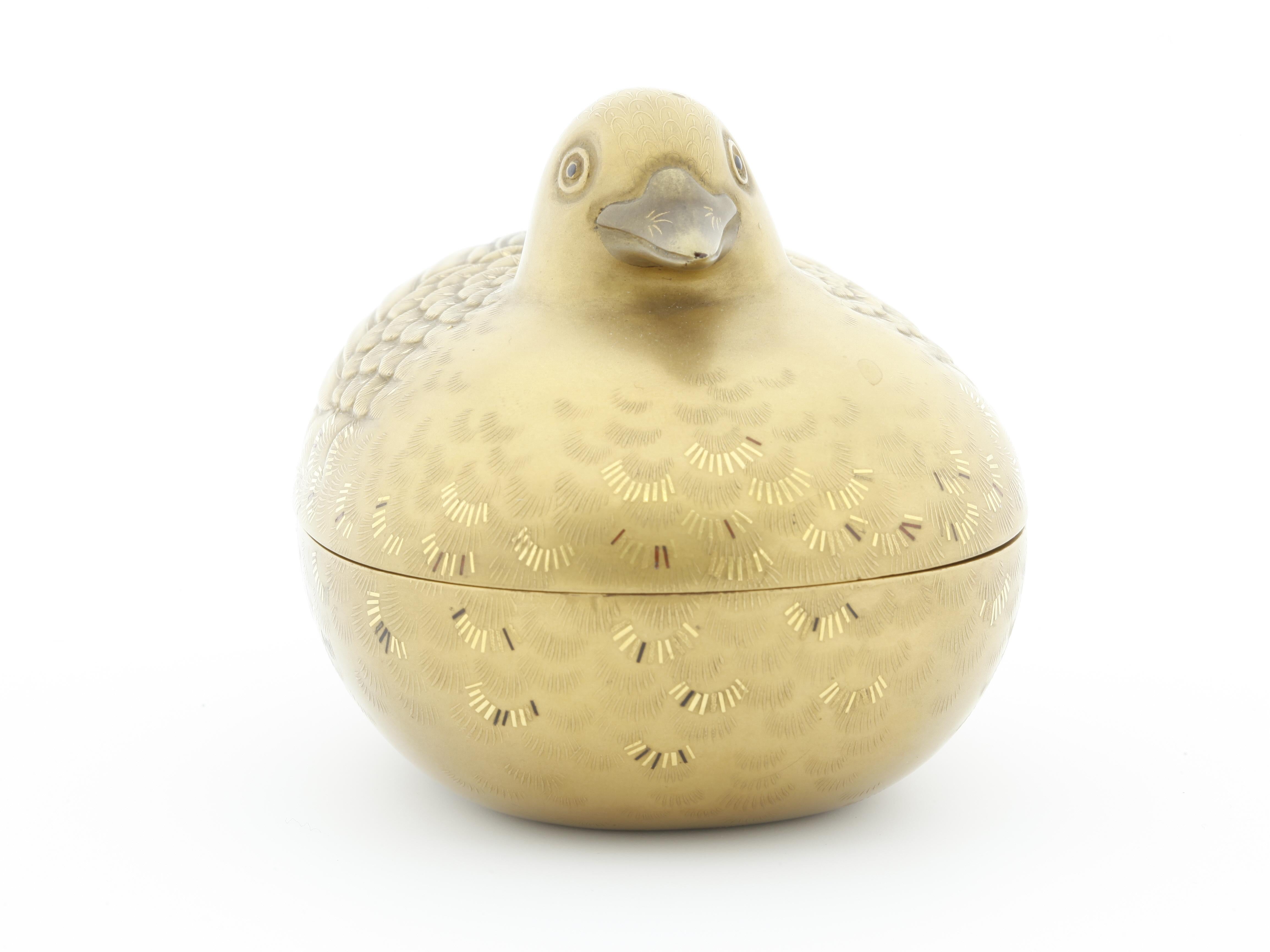 Lacquer Incense Box, Duck, Animal, Lacquerware, Container, 19th Century, Japan In Good Condition For Sale In London, GB