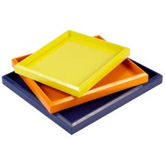 Lacquer Nesting Trays Customized Different Colors