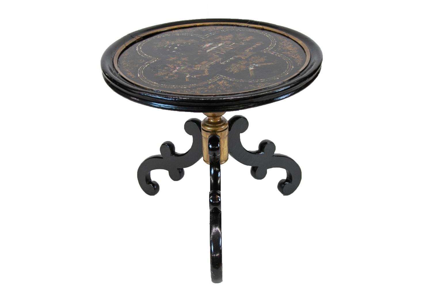 Wood Lacquer Occasional Table For Sale