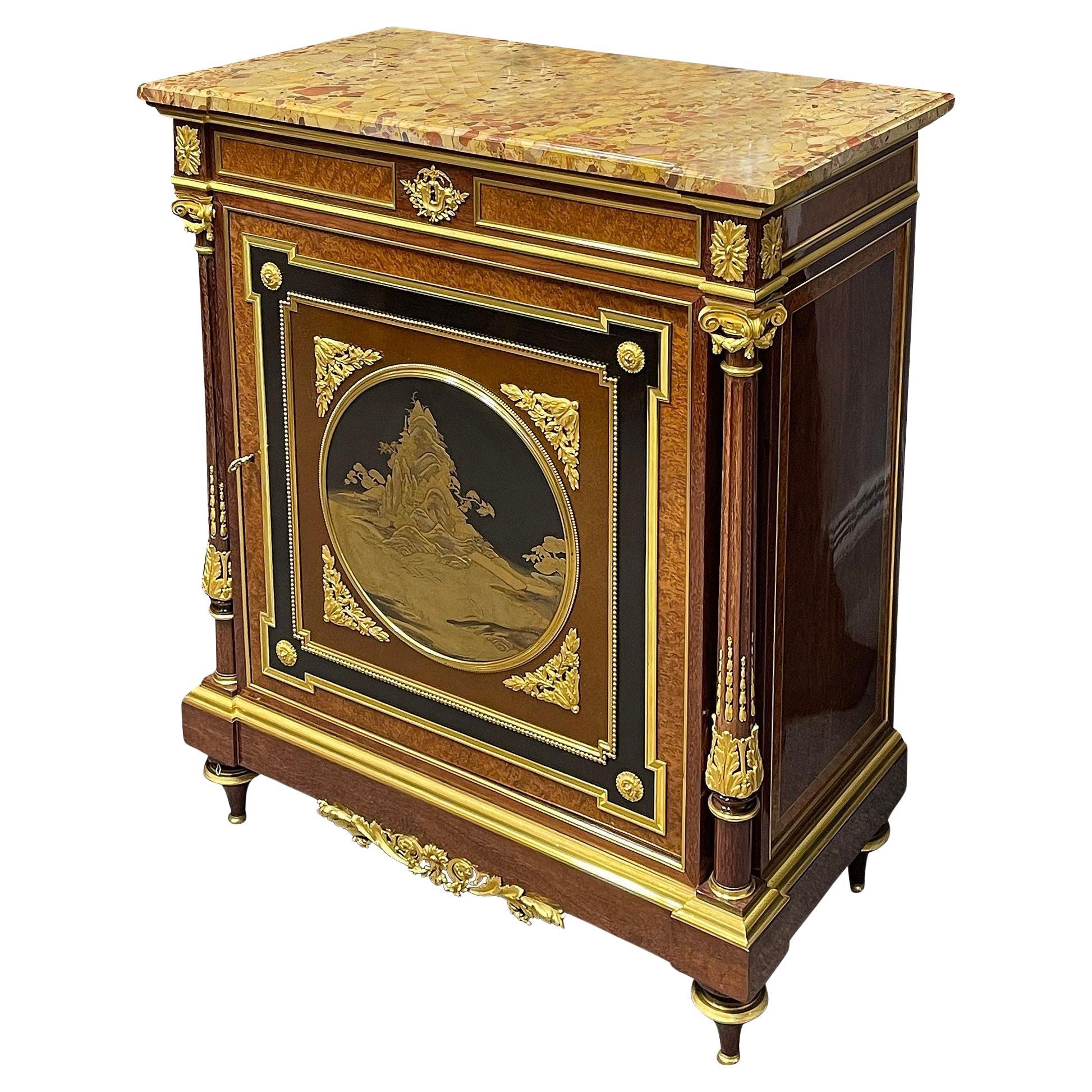 Lacquer side cabinet after Beurdeley, 1890 For Sale