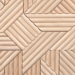 Lacquer Sideboard with Handcut Solid Light Wood Fronts and Lucite Legs