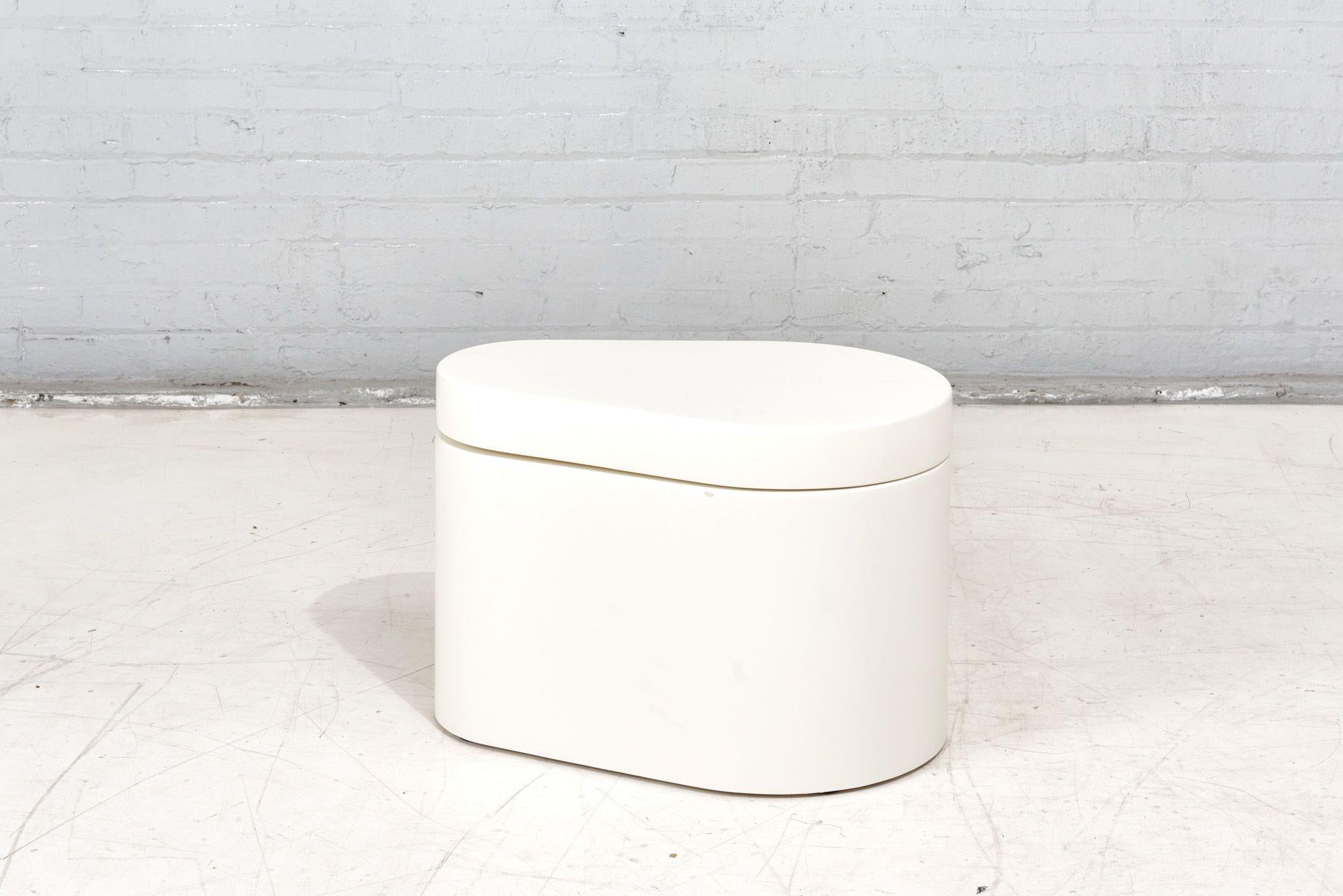 Lacquer Swivel side/end table, 1970.