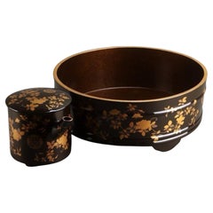 Lacquer wash basin and ewer lacquer, Japan Edo period