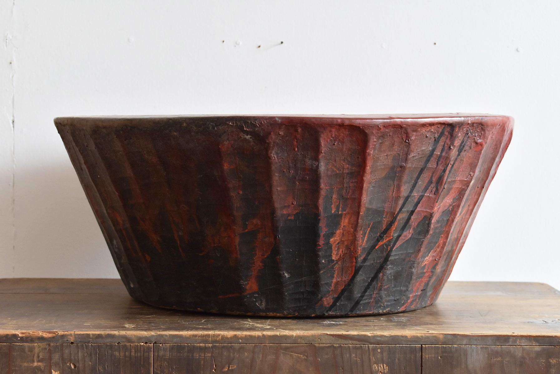 19th Century Lacquer Wooden Bowl Used by Japanese Lacquer Craftsmen / Antique Lacquerware Too