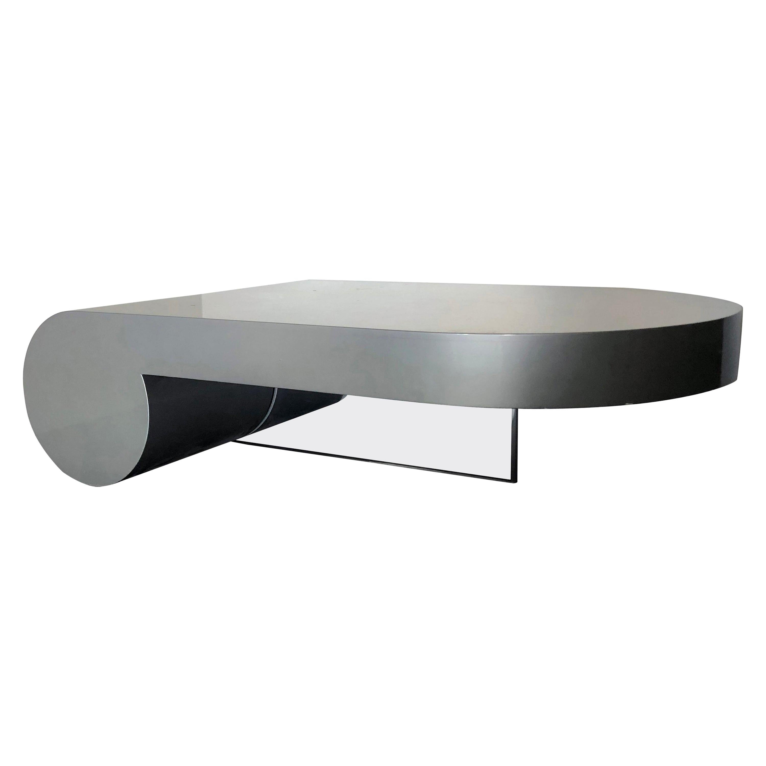 Lacquered and Acrylic Leg Coffee Table