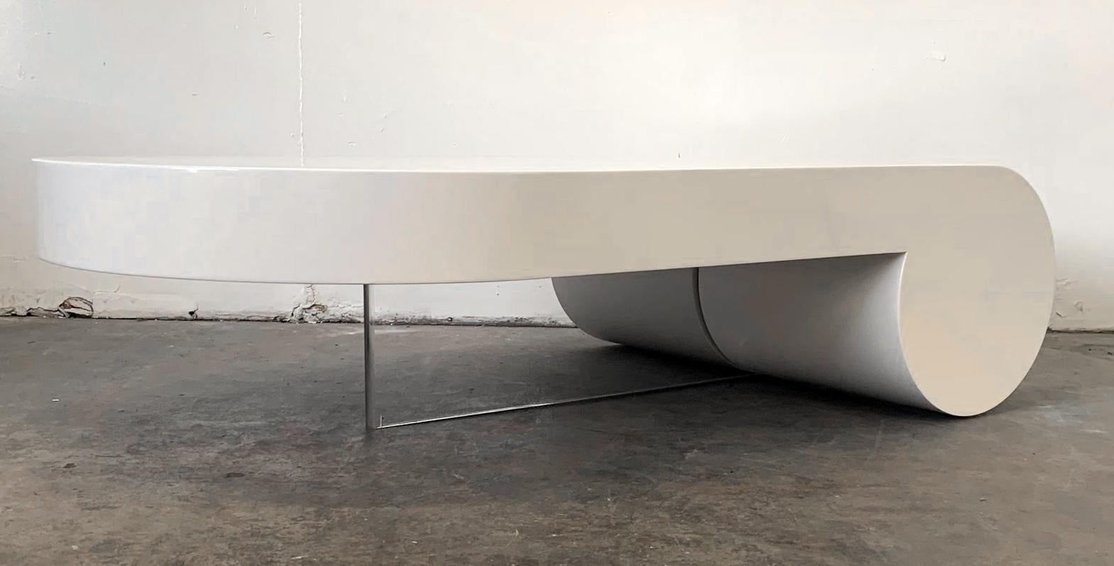 Lacquered and Acrylic Postmodern Phallic Coffee Table 1