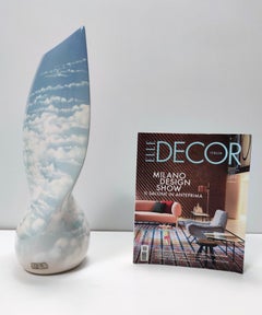 Lackierter und Airbrushed Ceramic Tafelaufsatz /Vase Modell Nr 182/2 von Vibi, Italien