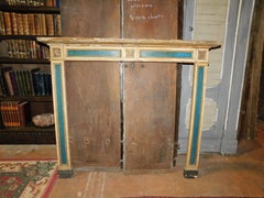 Lacquered and carved wooden fireplace mantel, Italy