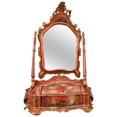 Lacquered and Gilded Venetian Dressing Table, 20th Century