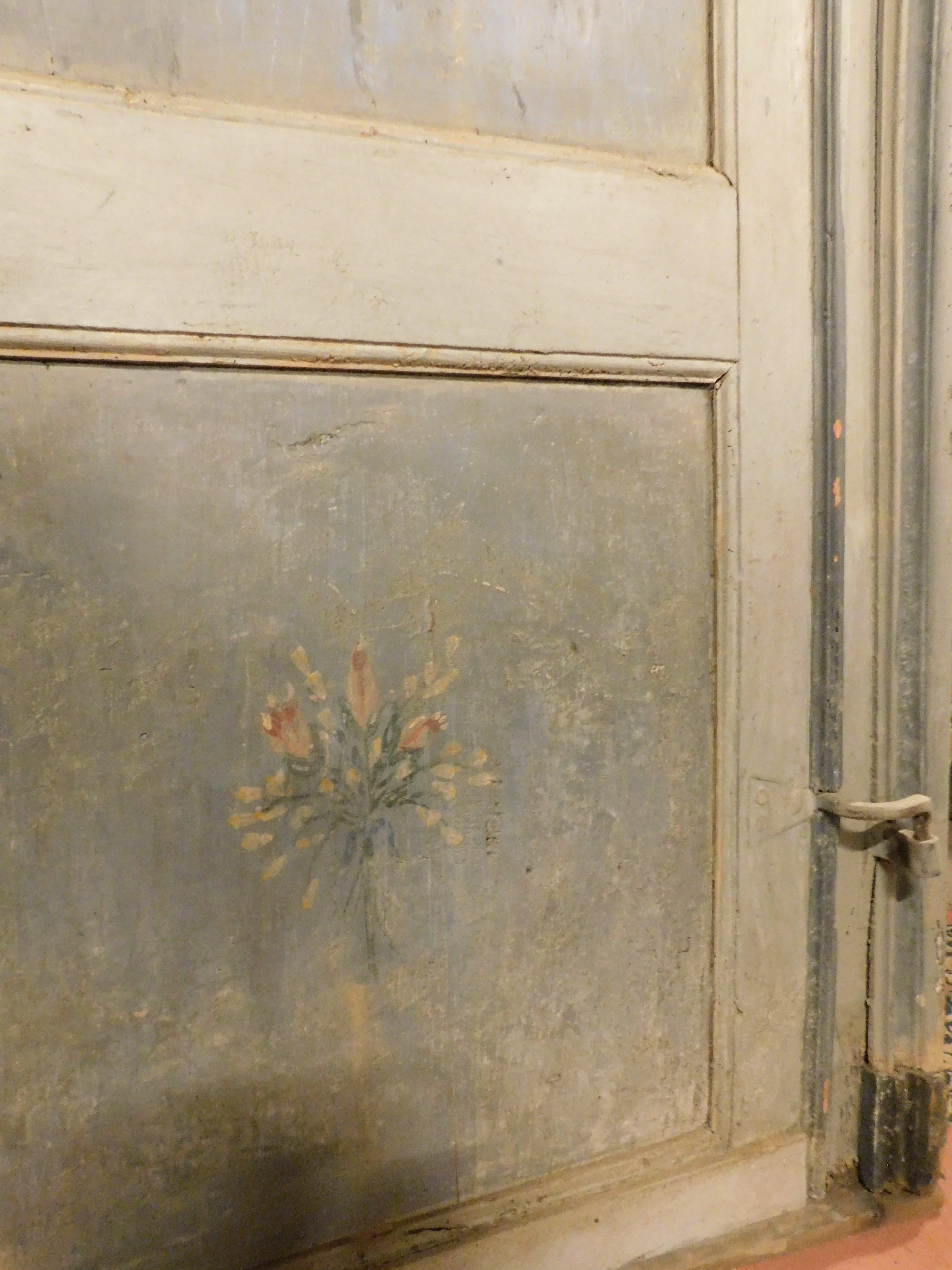 puerta arqueada lacada y pintada con marco, Italia Álamo en venta