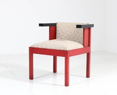 Table d'écriture et fauteuil Art Déco de l'école Haagse:: laqués:: par Frits Spanjaard