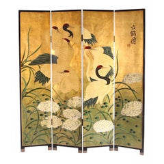 Paravent asiatique laqué