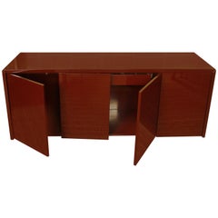 Lacquered Aubergine Modern Cabinet, circa 1970