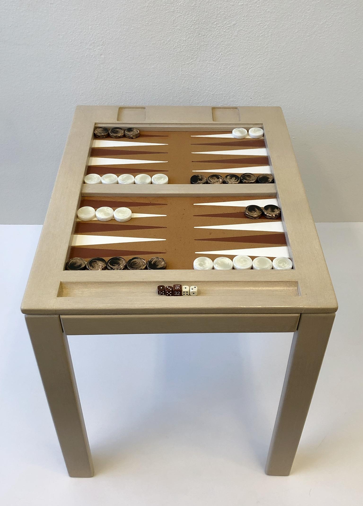 Modern Lacquered Backgammon Table by Steve Chase