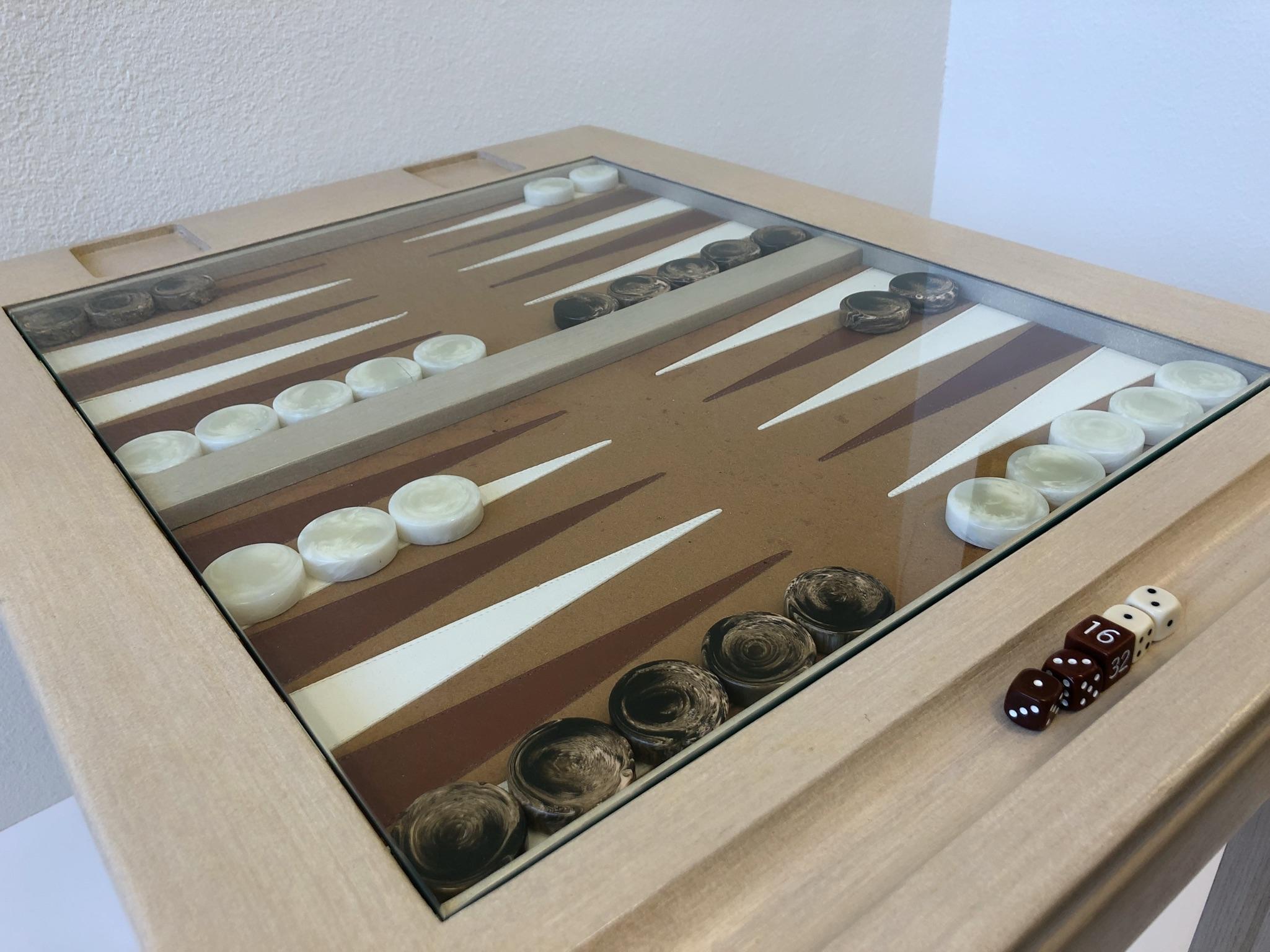 Lacquered Backgammon Table by Steve Chase In Good Condition In Palm Springs, CA