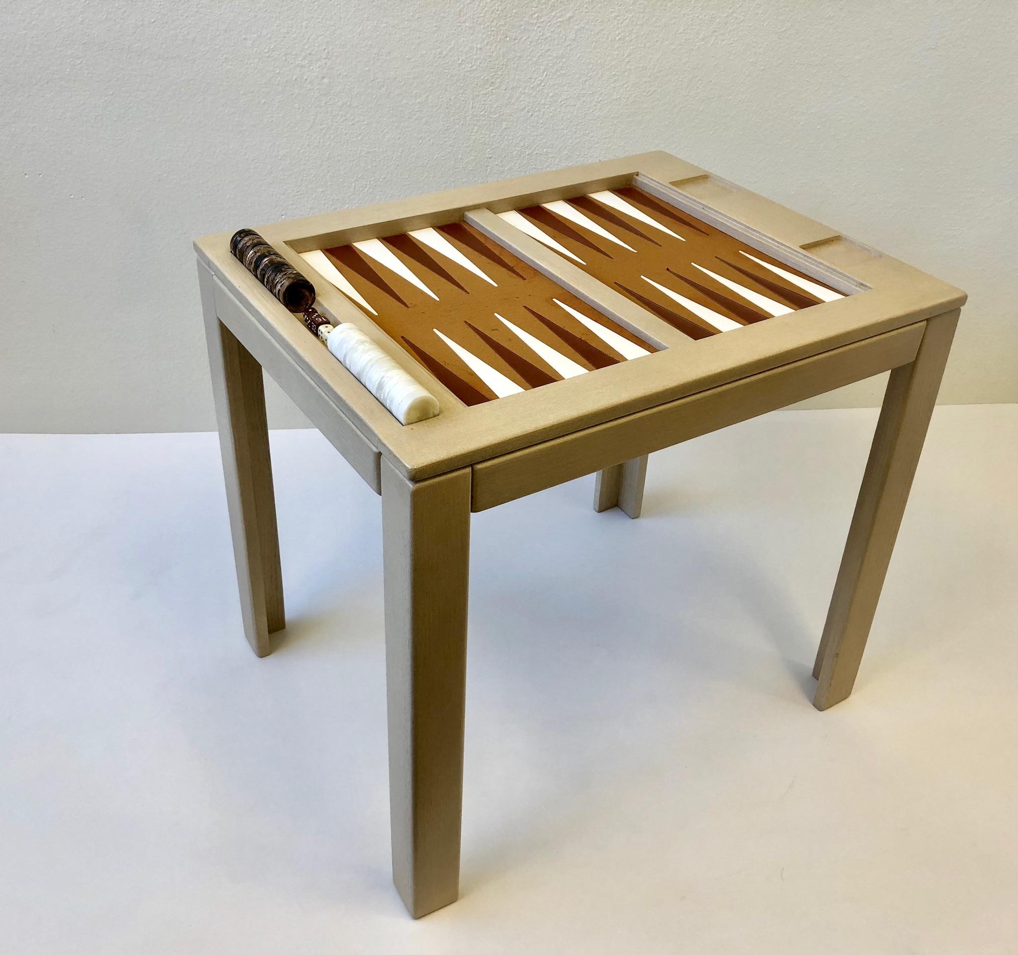 Late 20th Century Lacquered Backgammon Table by Steve Chase
