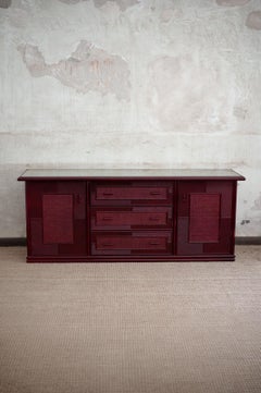 Lackiertes Bambus-Sideboard – 1980er Jahre