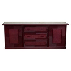 Lackiertes Bambus-Sideboard – 1980er Jahre