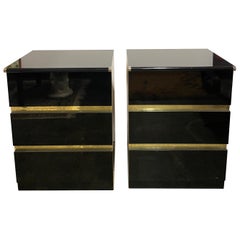 Set letto e comodini laccati
