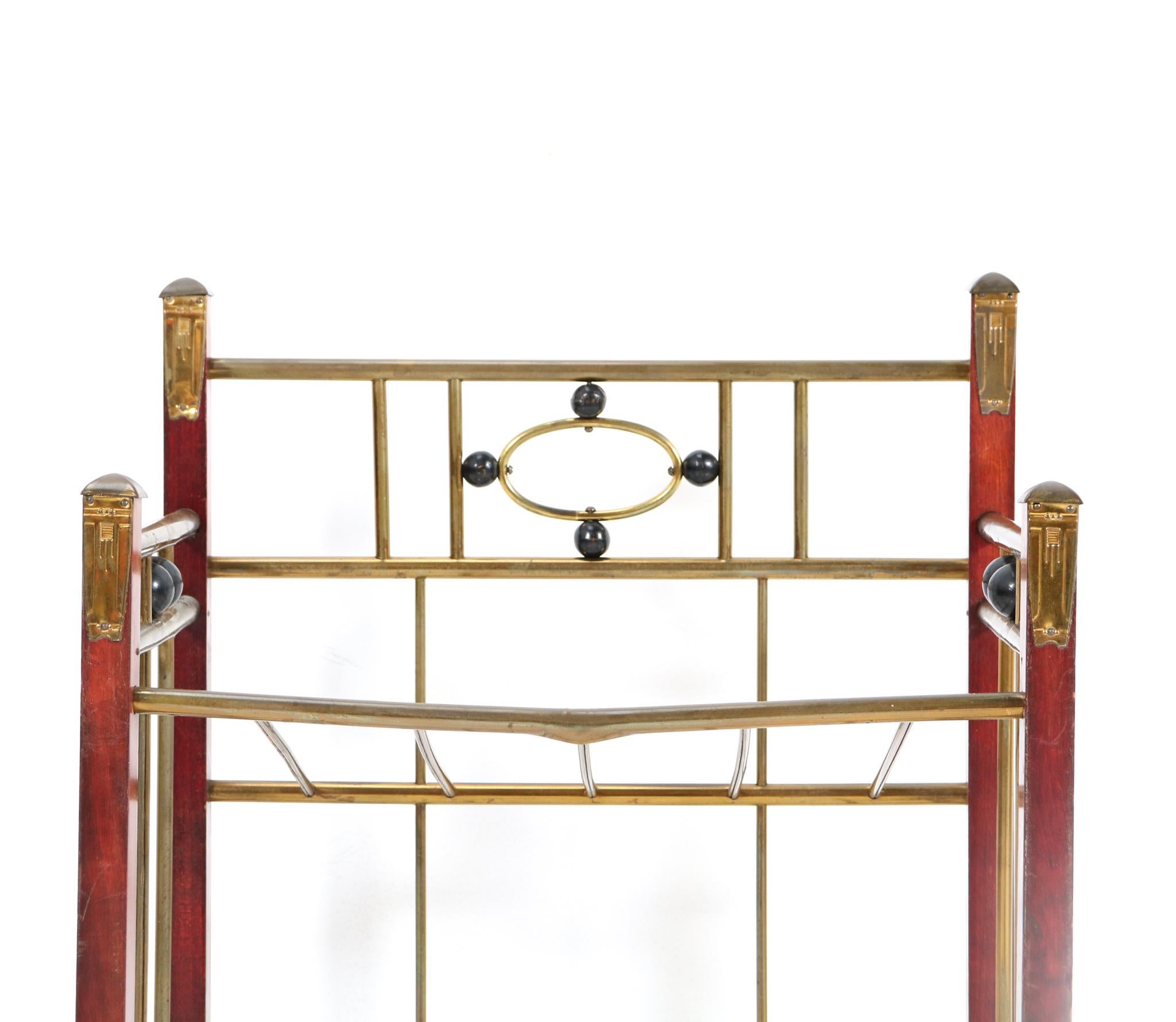 Lacquered Beech Vienna Secession Magazine Rack or Stand, 1900s For Sale 2