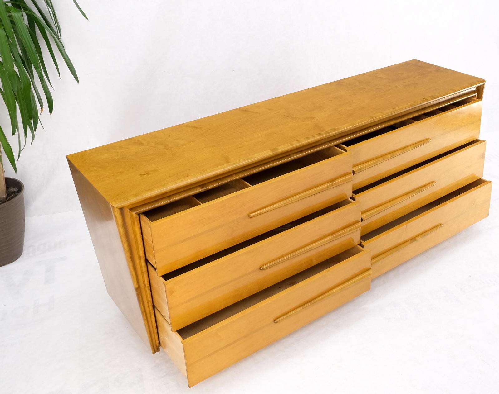 Lackierte blonde Birke 6 Schubladen Schwedische Mid-Century Modern Kommode Anrichte Mint im Angebot 5