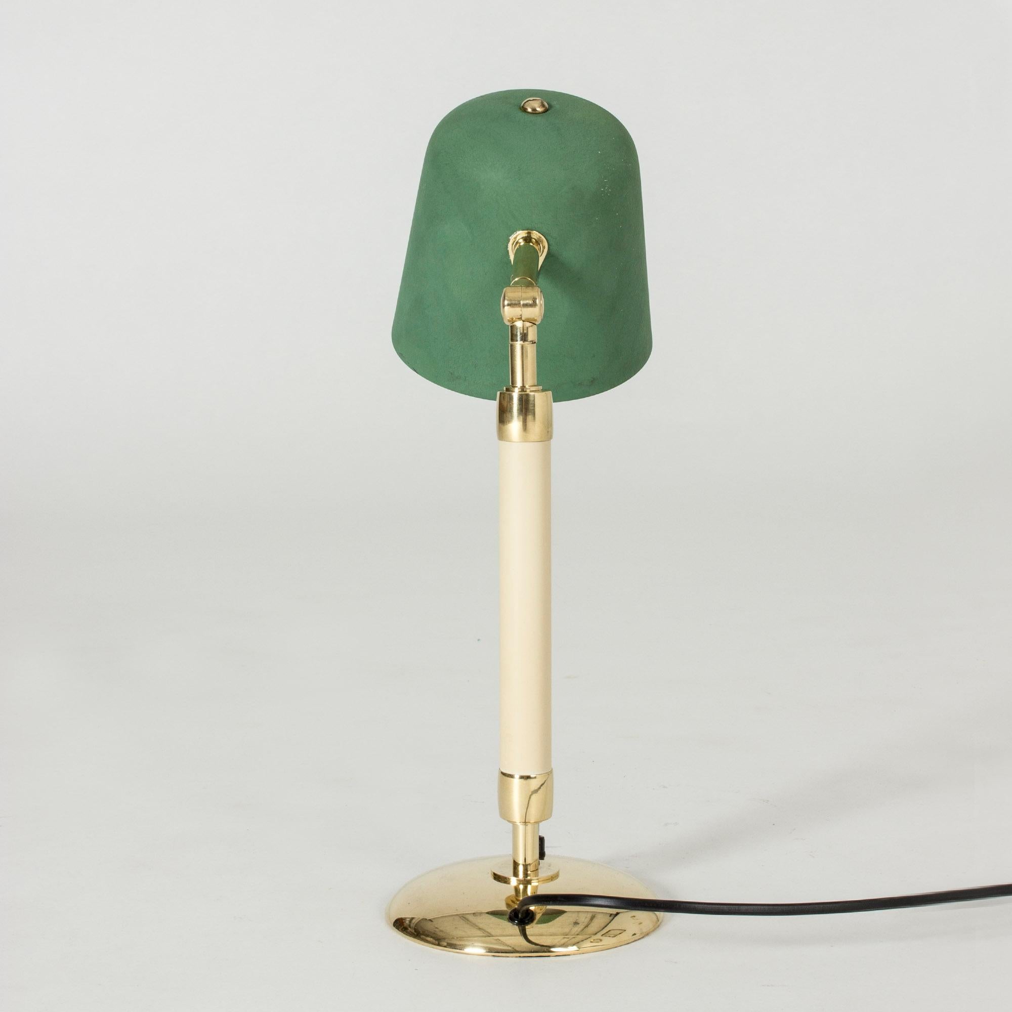Swedish Lacquered Brass Table Lamp by Bertil Brisborg