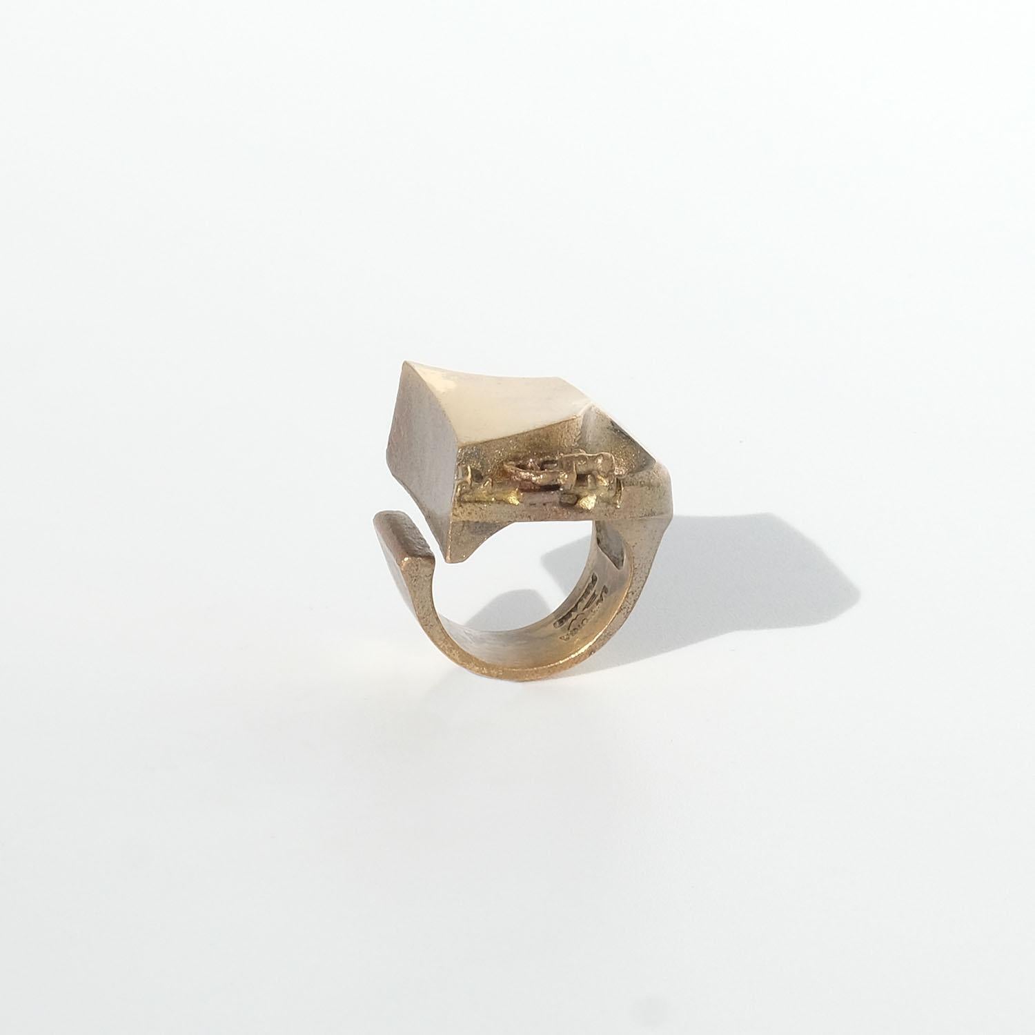 Lacquered Bronze Ring by Lapponia, Björn Weckström For Sale 4