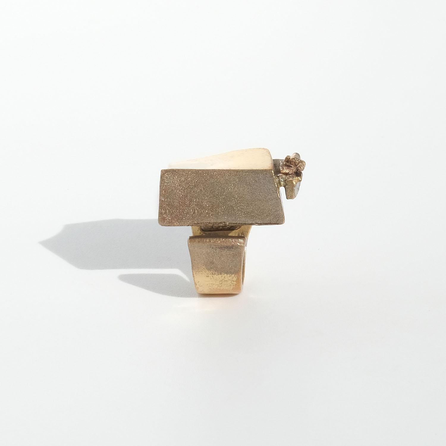 Lacquered Bronze Ring by Lapponia, Björn Weckström For Sale 5