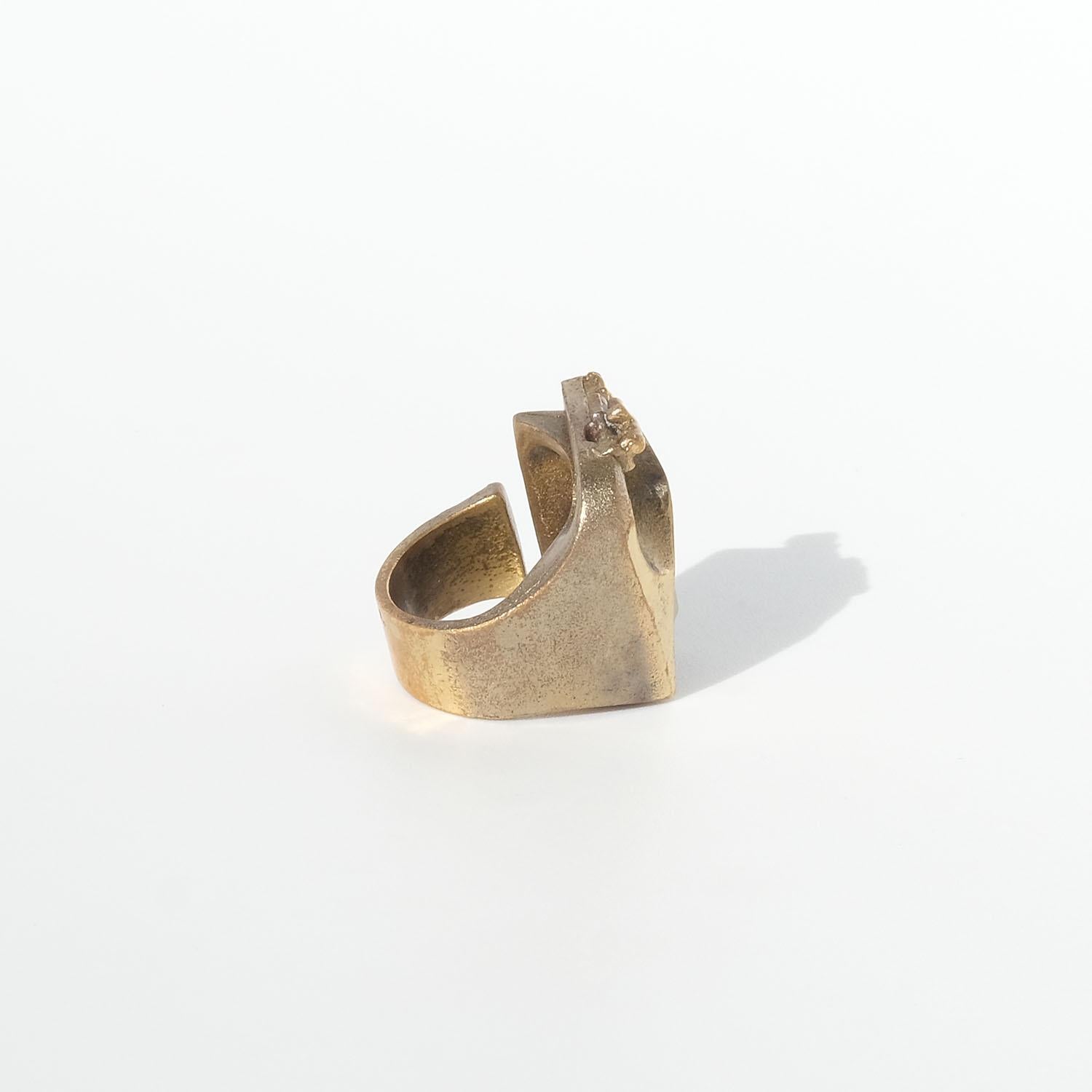 Women's or Men's Lacquered Bronze Ring by Lapponia, Björn Weckström For Sale
