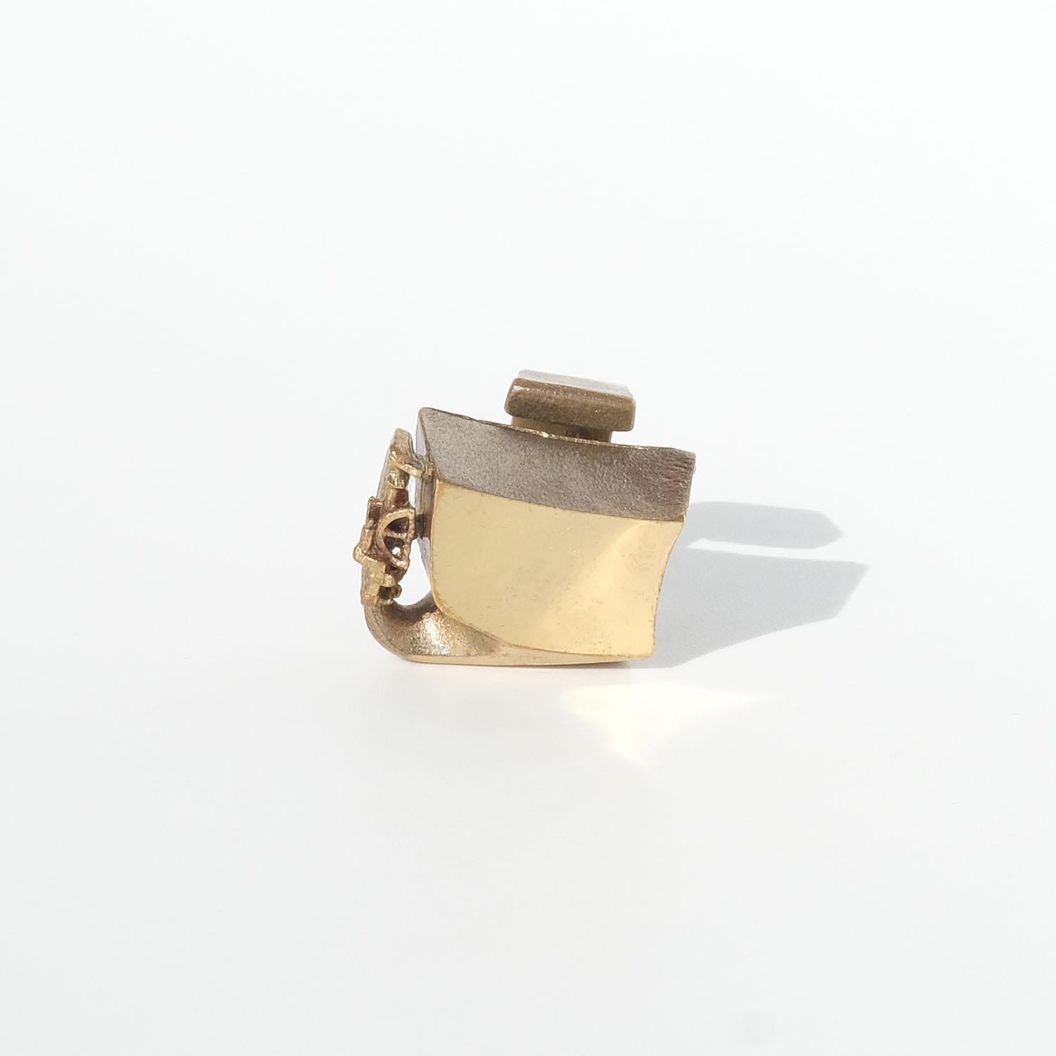 Lacquered Bronze Ring by Lapponia, Björn Weckström For Sale 2