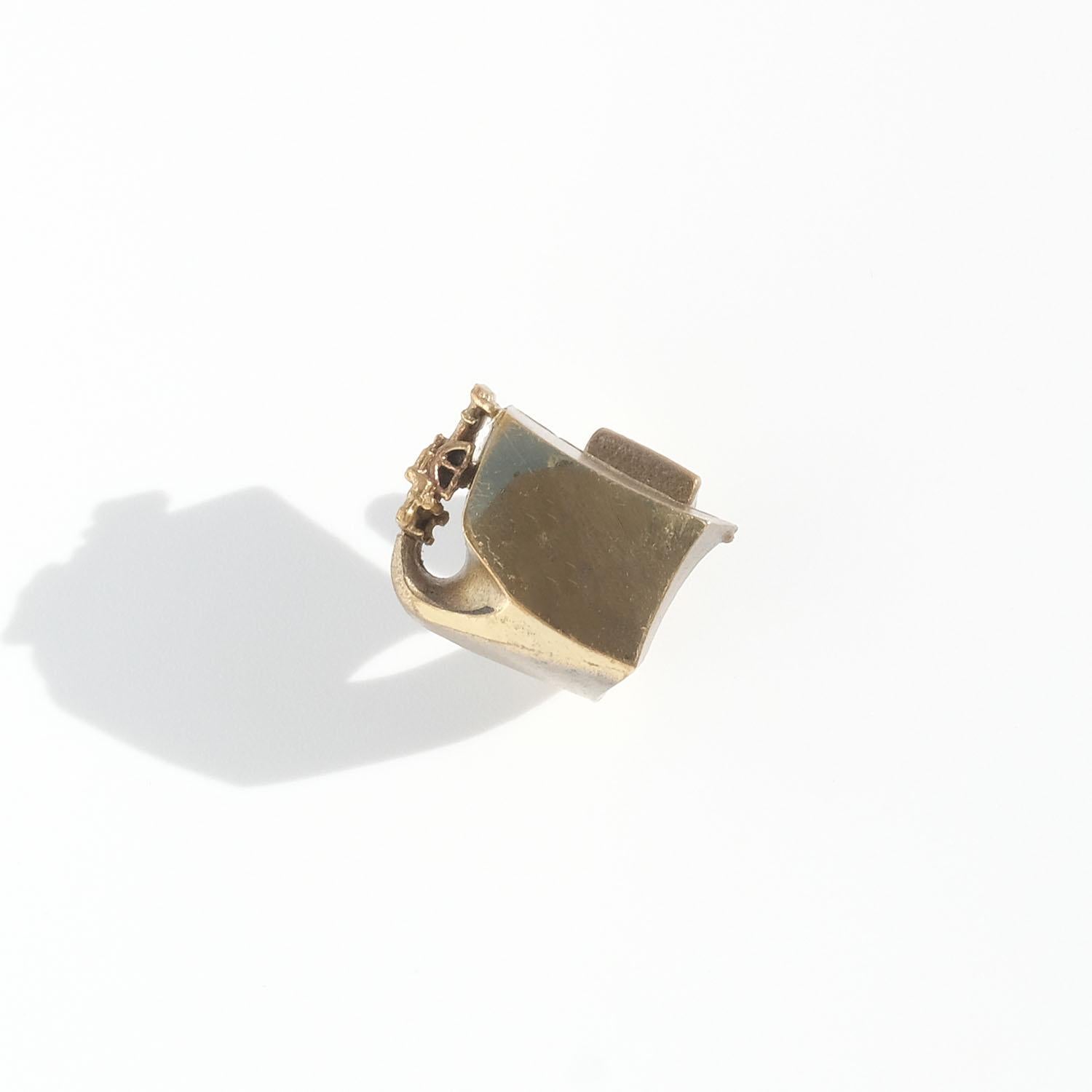Lacquered Bronze Ring by Lapponia, Björn Weckström For Sale 3