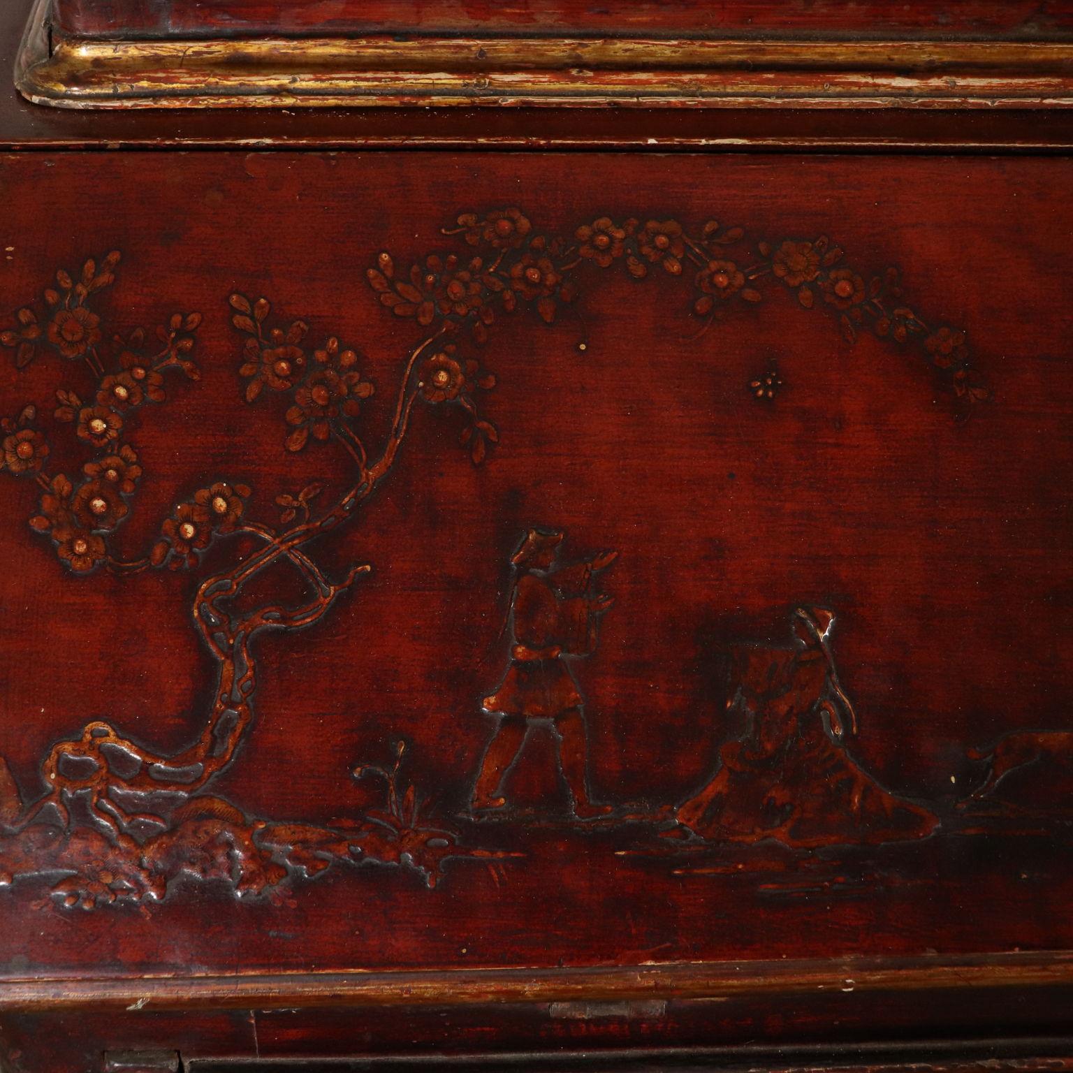 Lacquered Bureau Bookcase Piedmont, Italy, Mid-18th Century 3