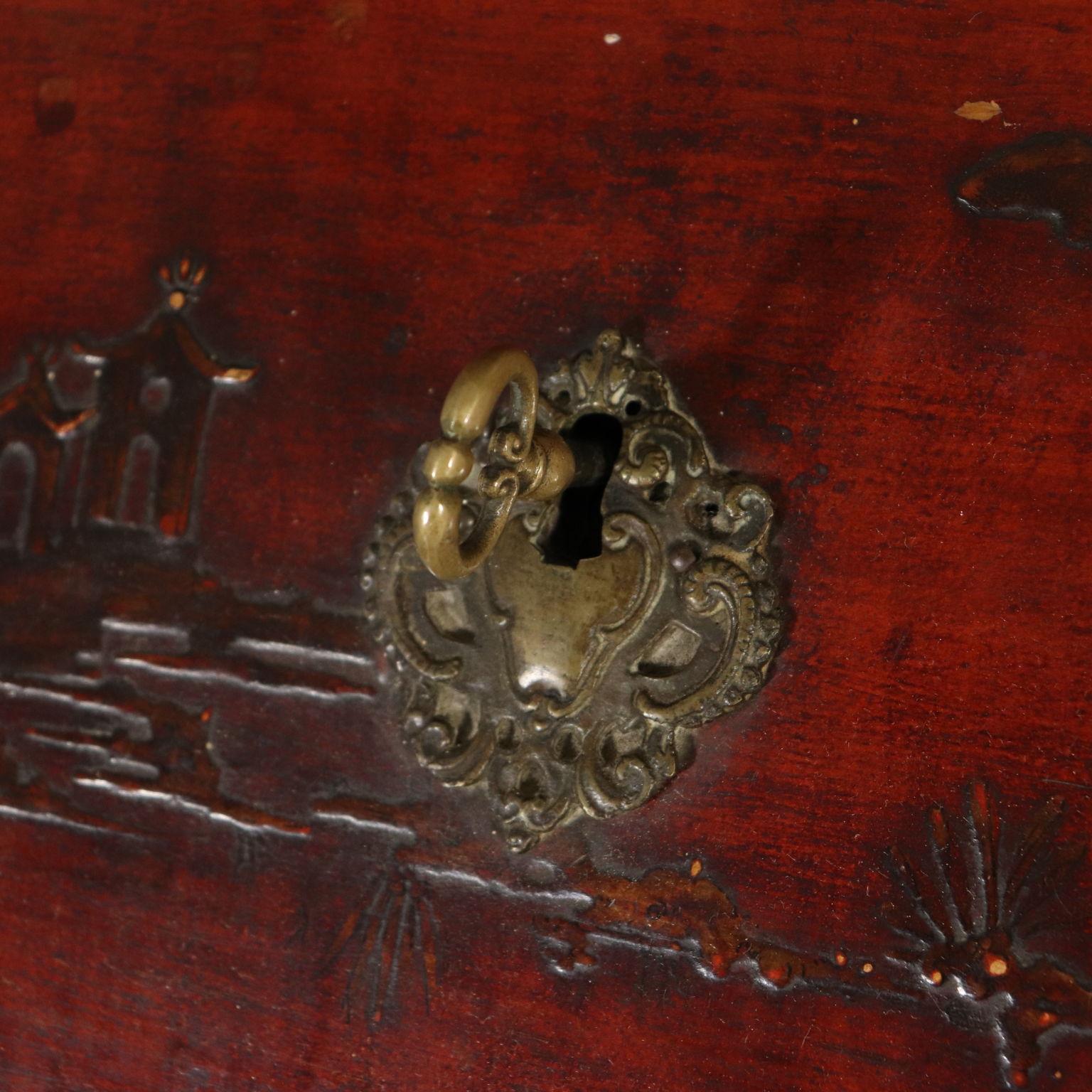 Lacquered Bureau Bookcase Piedmont, Italy, Mid-18th Century 4