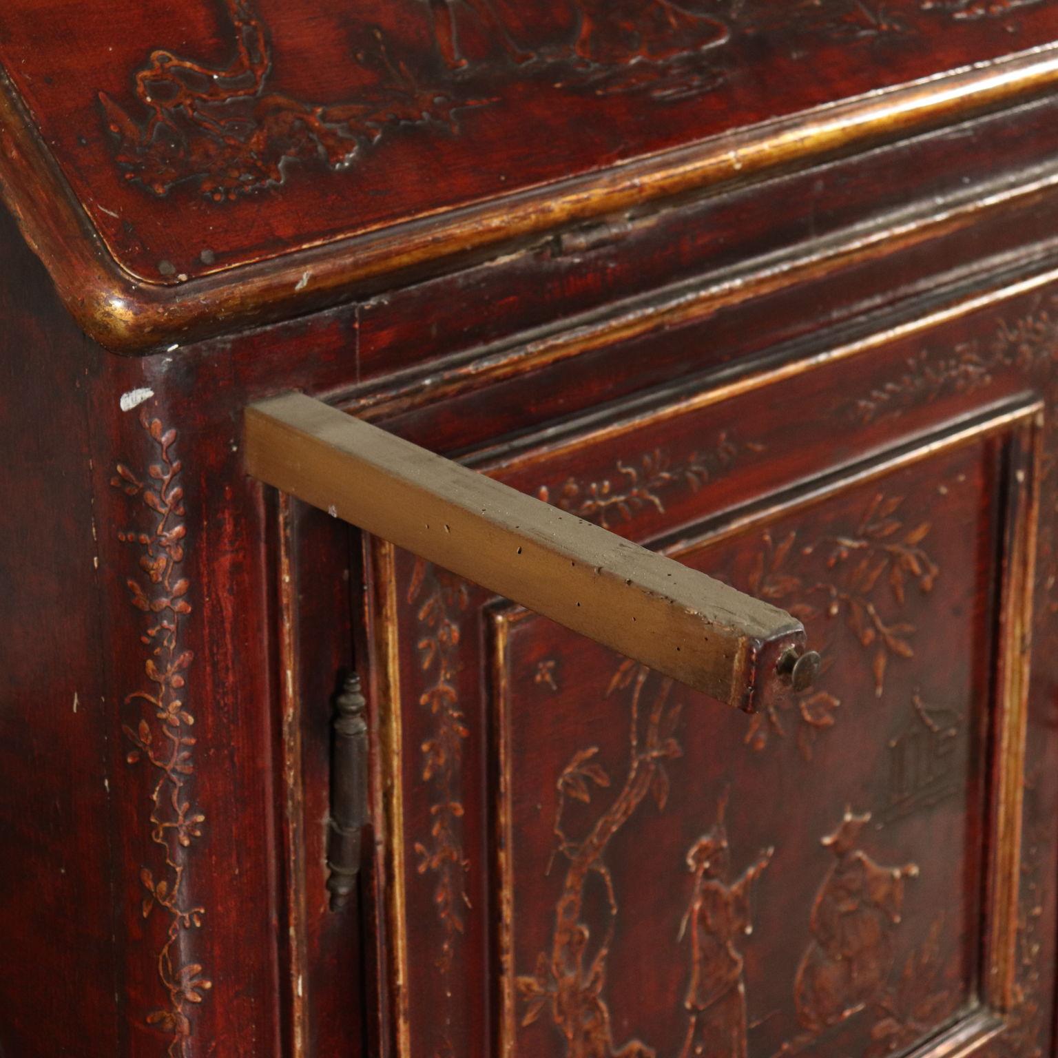 Lacquered Bureau Bookcase Piedmont, Italy, Mid-18th Century 13
