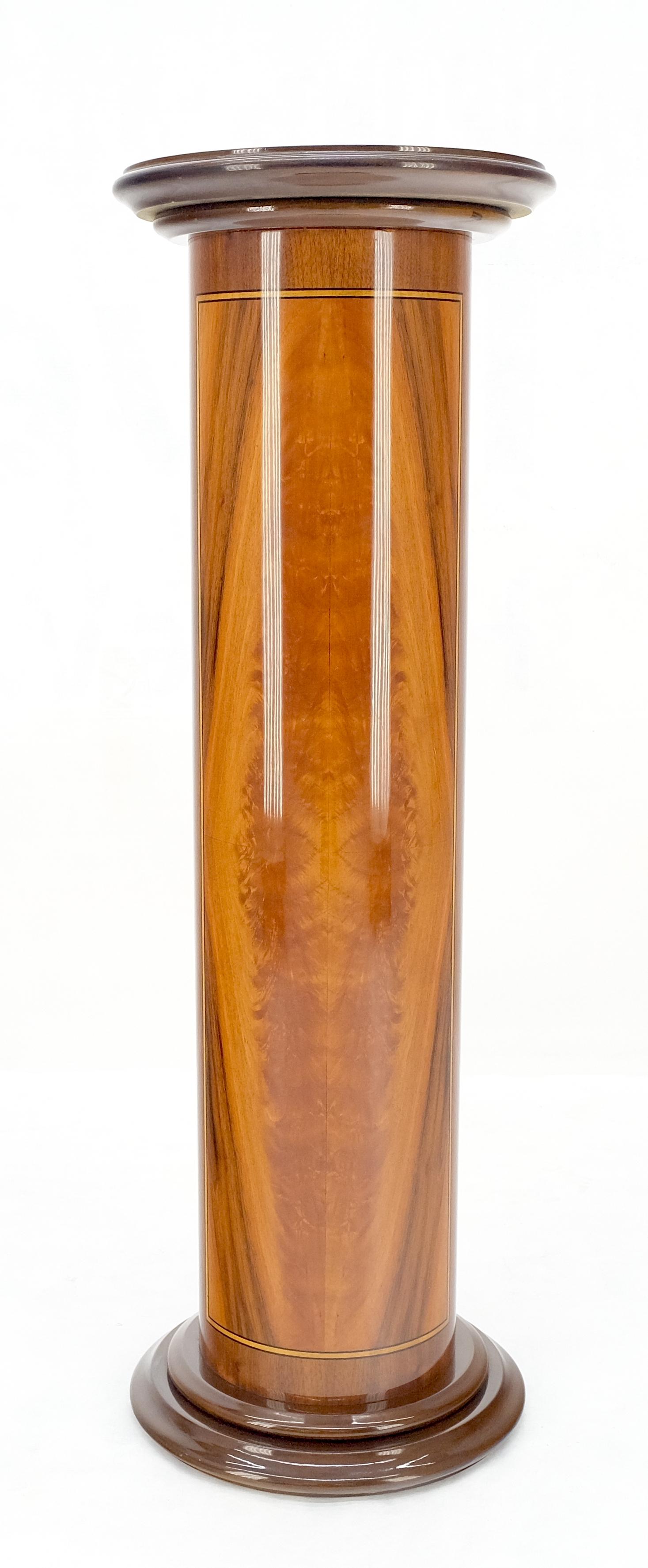 Laqué Table à lampe en bois de ronce laqué moderne du milieu du siècle MINT en vente