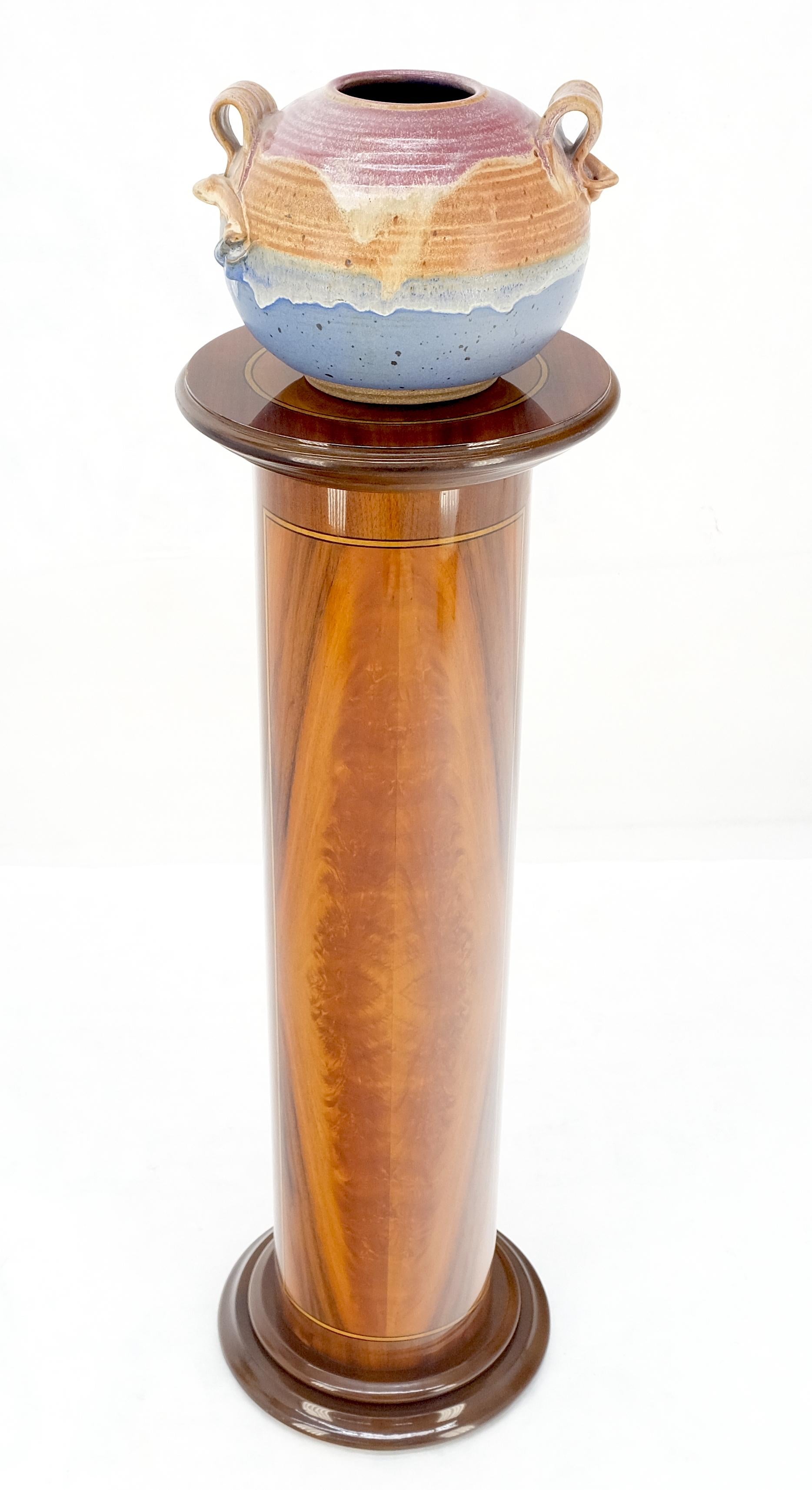 Noyer Table à lampe en bois de ronce laqué moderne du milieu du siècle MINT en vente