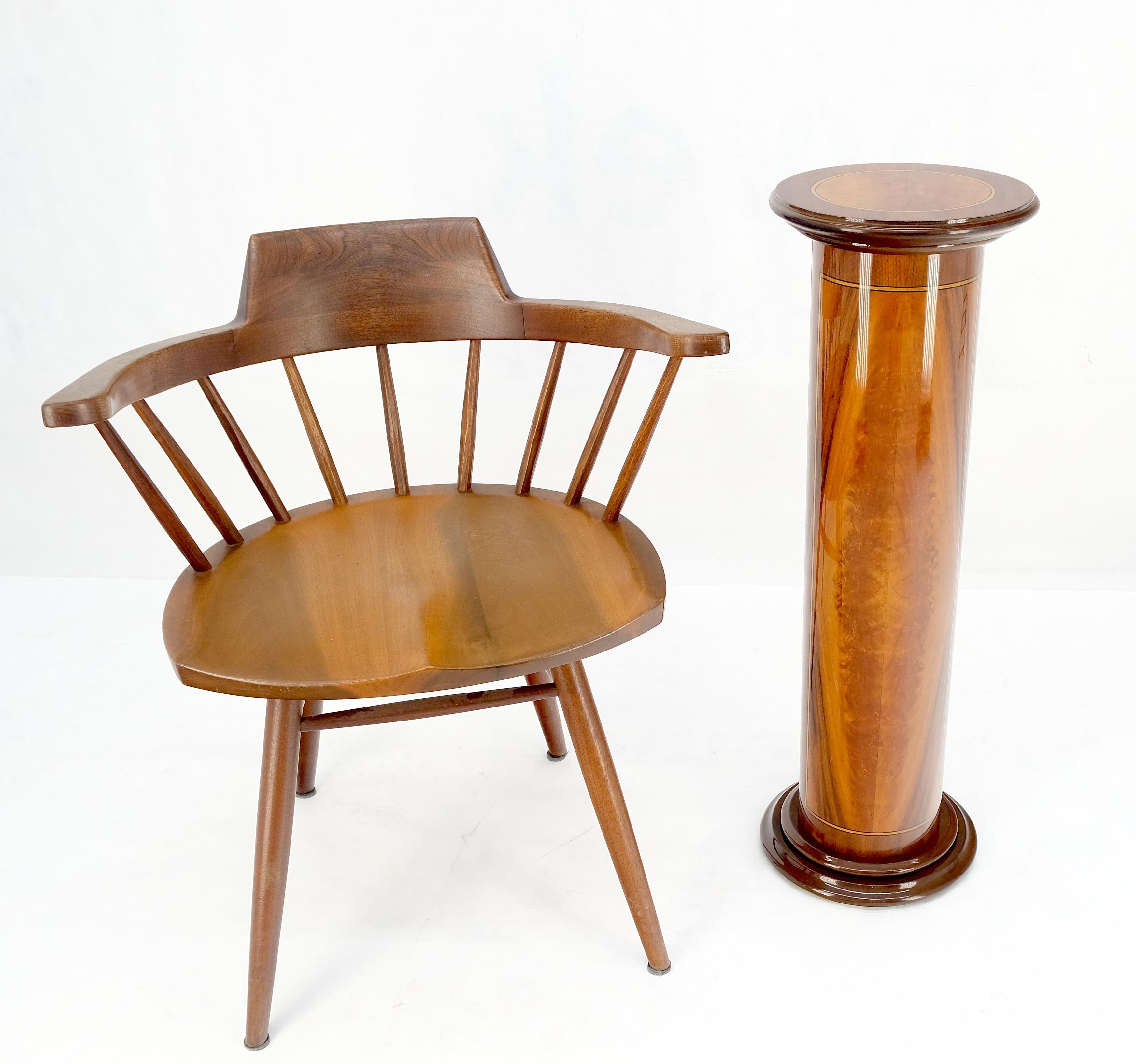 Table à lampe en bois de ronce laqué moderne du milieu du siècle MINT en vente 2