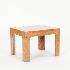Lacquered Burl Wood Side Table
