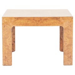 Mesa Auxiliar de Madera de Burl Lacada