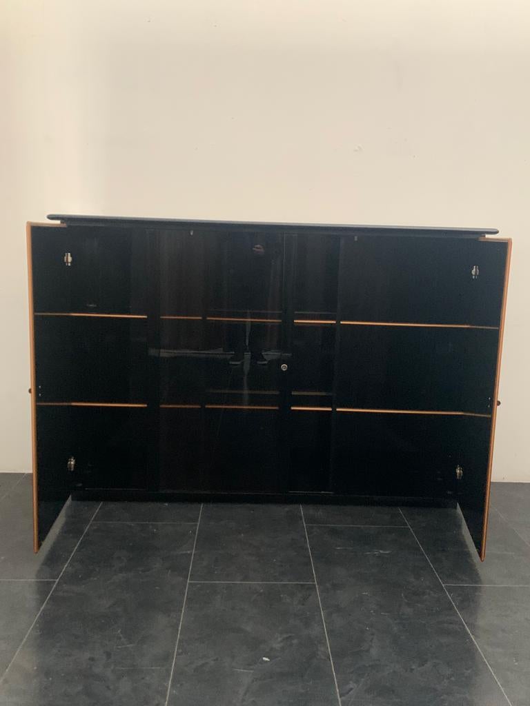Lacquered Cabinet with Shaped Wood by Pierre Cardin In Excellent Condition For Sale In Montelabbate, PU