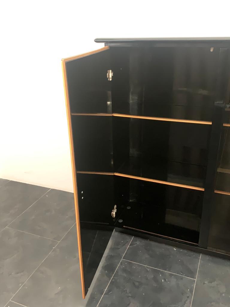Late 20th Century Lacquered Cabinet with Shaped Wood by Pierre Cardin For Sale