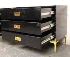 Lacquered Campaign Dresser w/ Brass Hardware