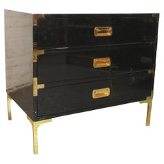 Lacquered Campaign Dresser w/ Brass Hardware