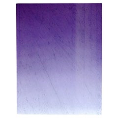 Lacquered Carrara marble artwork. White Lies slab series by Nick Ross