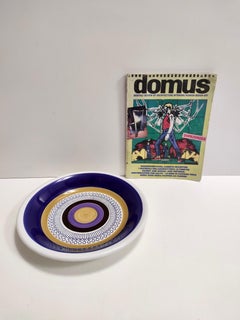 Lacquered Ceramic Dessert Plate by Antonia Campi for Richard Ginori, Italy