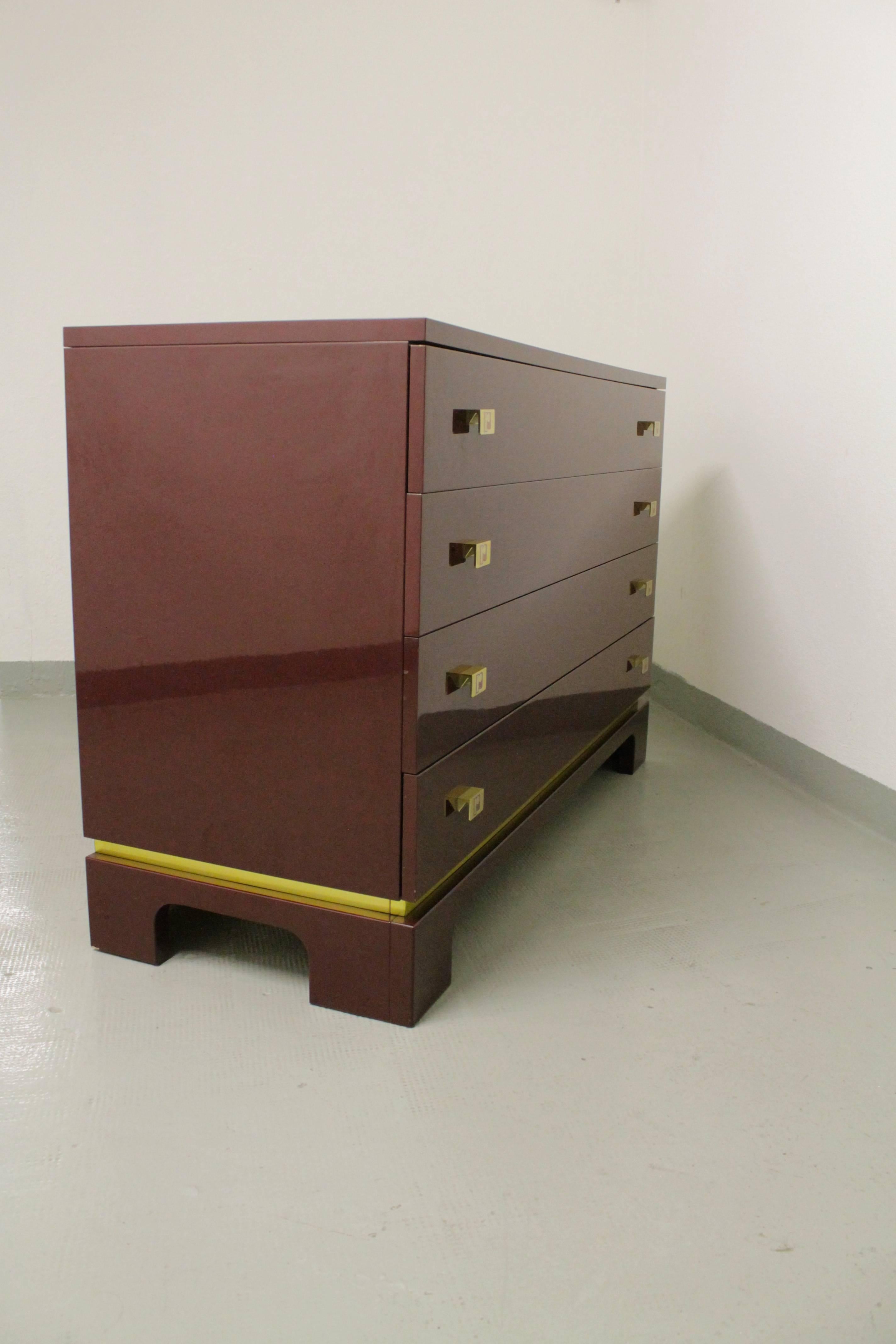Lacquered Chest of Drawers by Paco Rabanne, France, circa 1970s In Excellent Condition In Geneva, CH