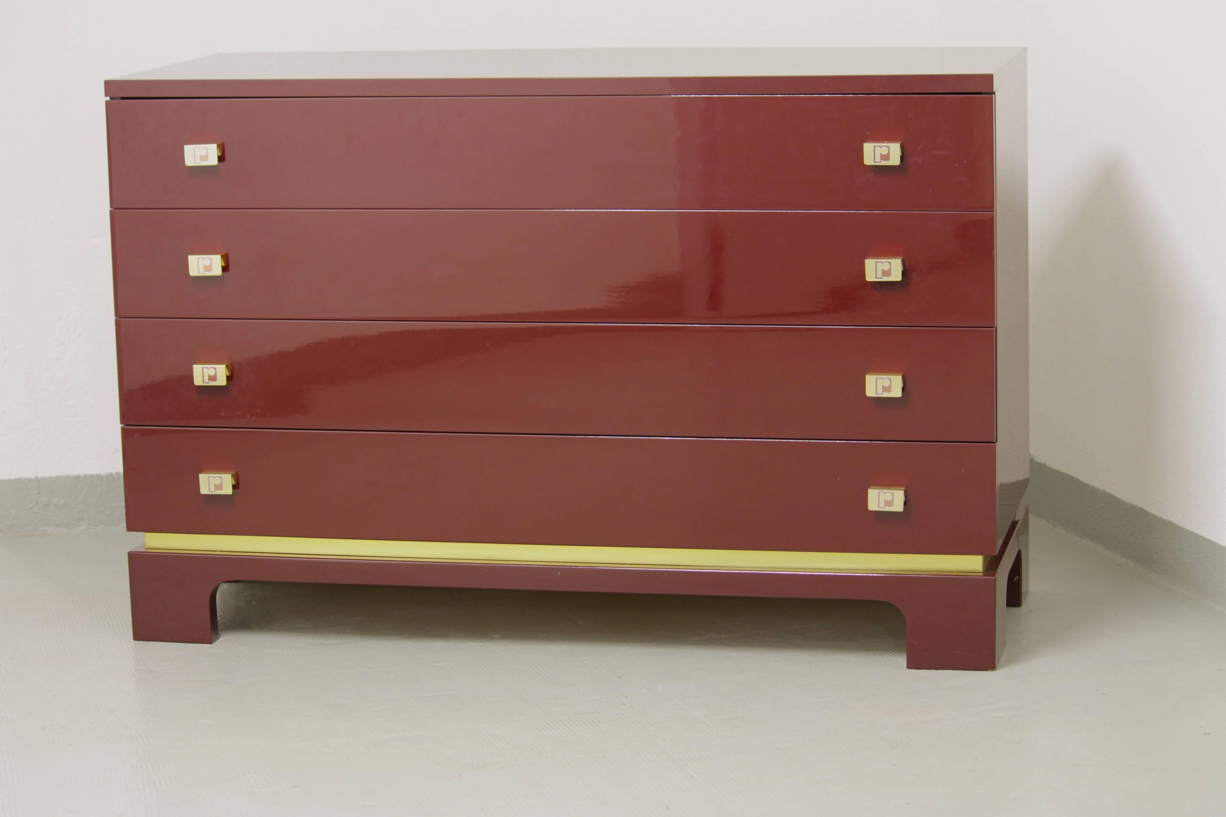 Lacquered Chest of Drawers by Paco Rabanne, France, circa 1970s 1