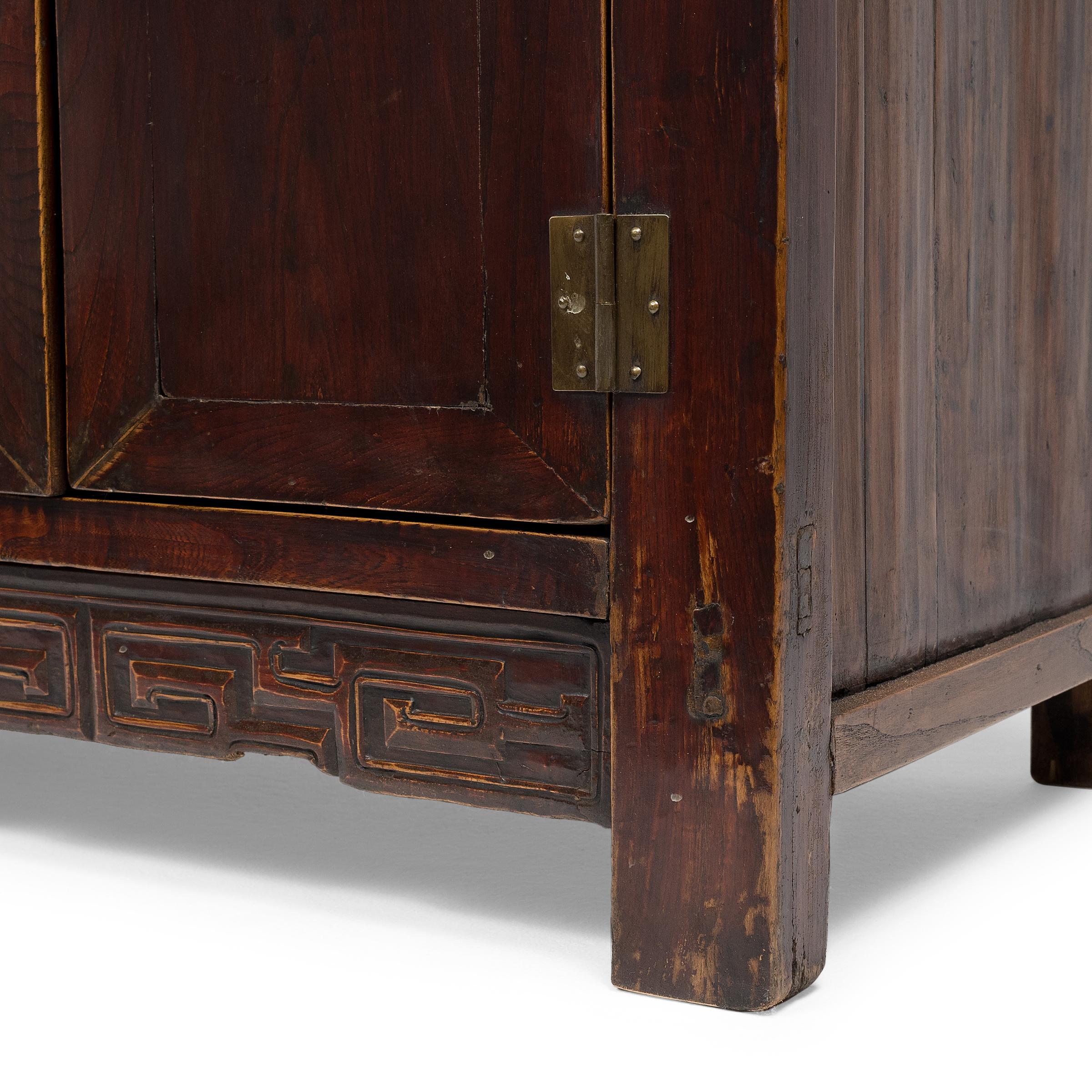 Lacquered Chinese Four Door Coffer, circa 1850 2